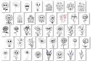 Summer flowers Coloring pagess, a Decorative Illustration by ElenazlataArt (Thumbnail 2 of 5)