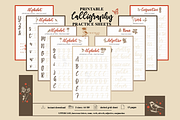 Calligraphy Practice Sheet Digital, a Stationery Template by The Tran Studio (Thumbnail 1 of 4)
