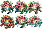 Sunset Sea Turtle Sublimation, an Animal Illustration by Designworld (Thumbnail 3 of 7)