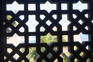 Geometric shebeke stone carved window screen silhouette in Palac, a Photo by Pictures for you!!!!!!!!!