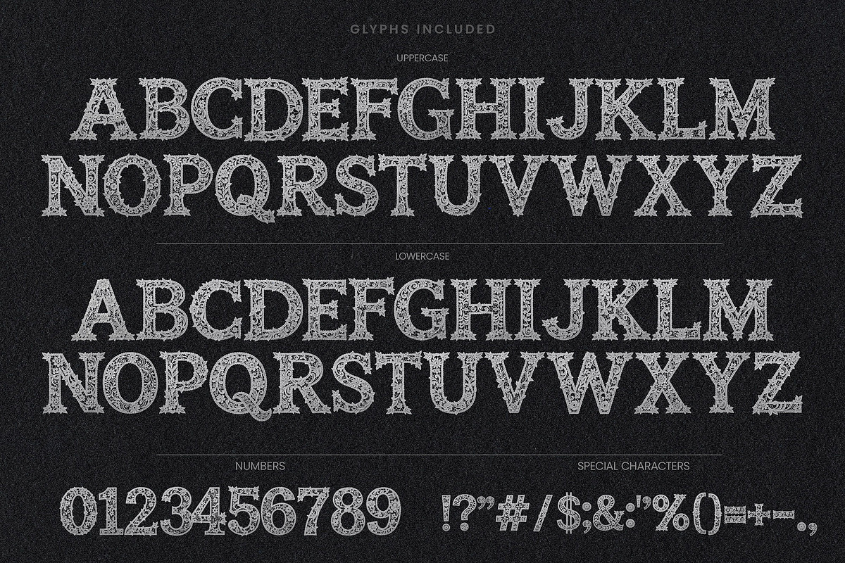 Lace Sans - Elegant Wedding Font, a Symbol Font by AndrewPixelType (Photo 8 of 8)