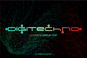 Digitechno - Futuristic Display Font, a Font by PutraCetol Studio (Thumbnail 1 of 8)