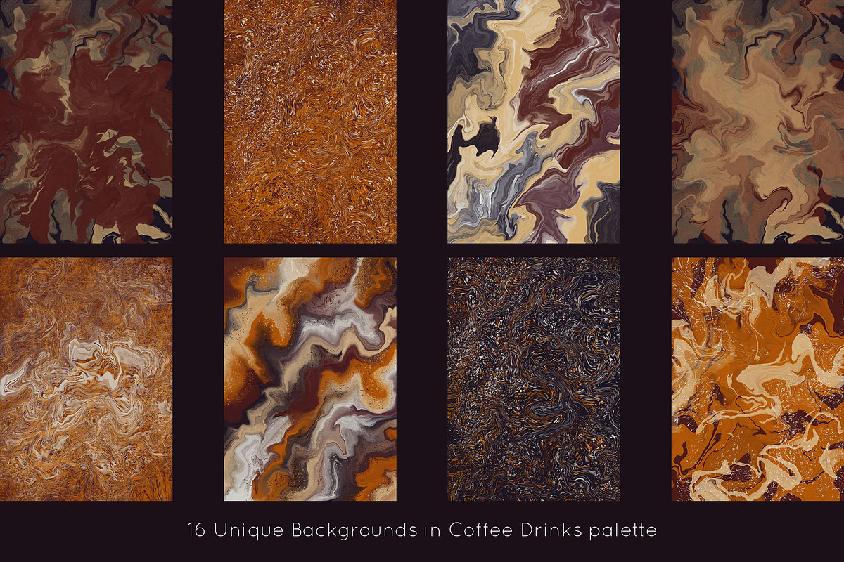 COFFEE ABSTRACT PATTERNS BUNDLE, a Texture Graphic by Creativemaker (Photo 14 of 21)