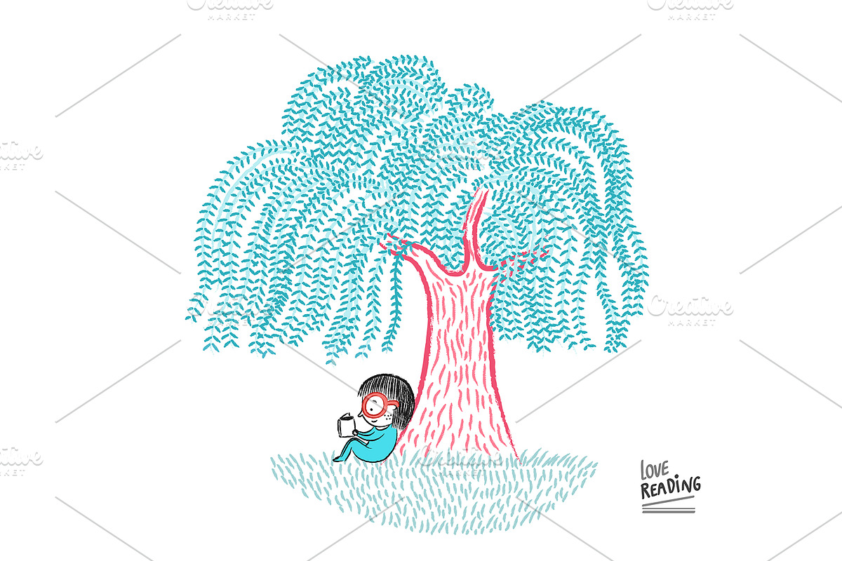Little girl reading Collection 03, an Animal Illustration by Irene Loal (Photo 5 of 7)