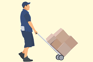 Delivery Man Side View