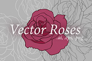Vector Roses, an Illustration by Ferntale Art & Design (Thumbnail 1 of 2)