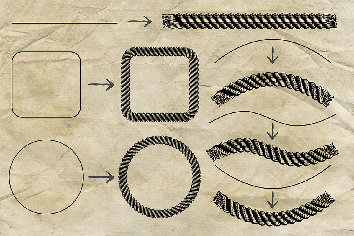Vintage Border Frames Brushes Pack preview 5