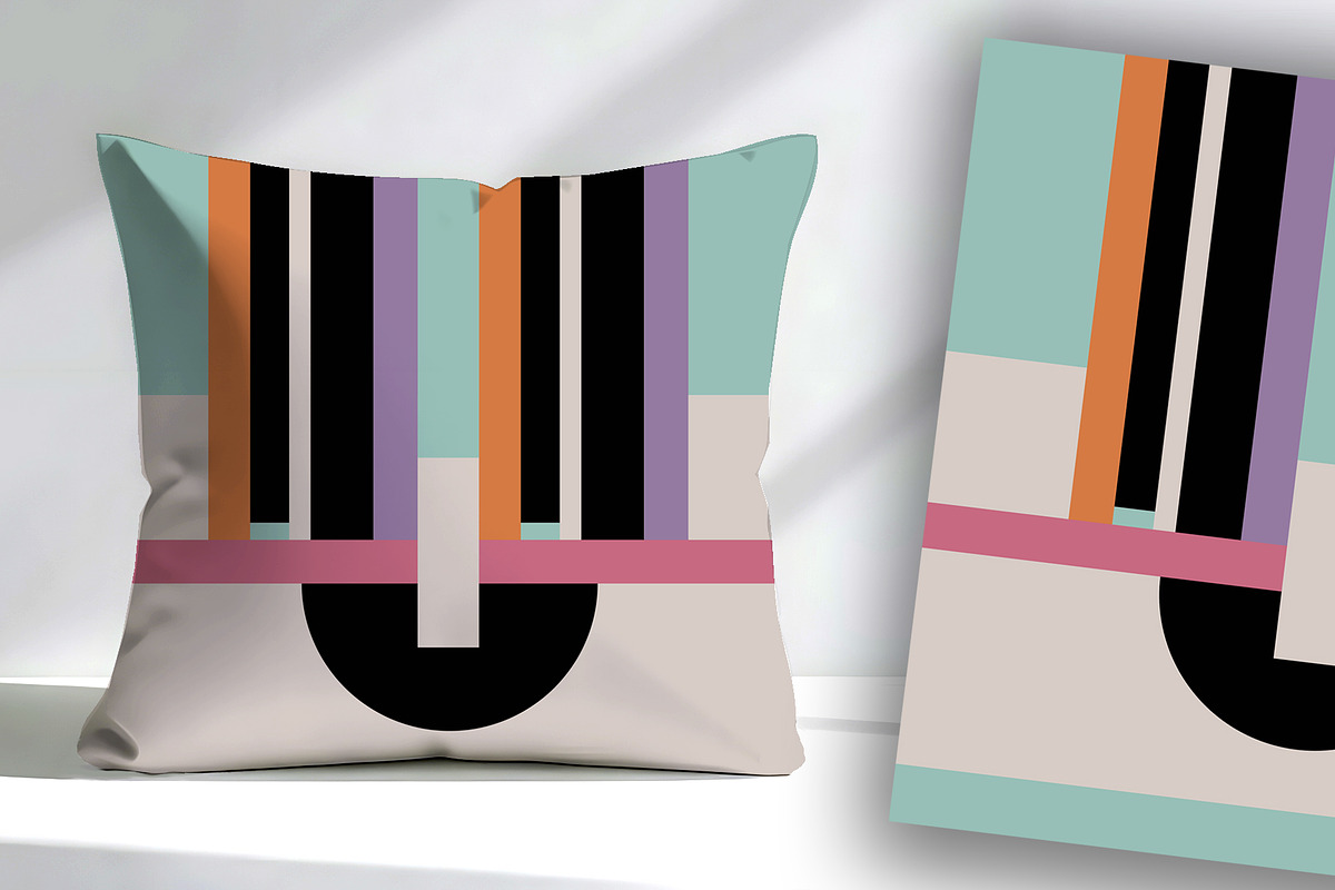 Modern Deco Geometric Color Dancing, a Background Graphic by Sharon Schwalbe (Photo 2 of 4)
