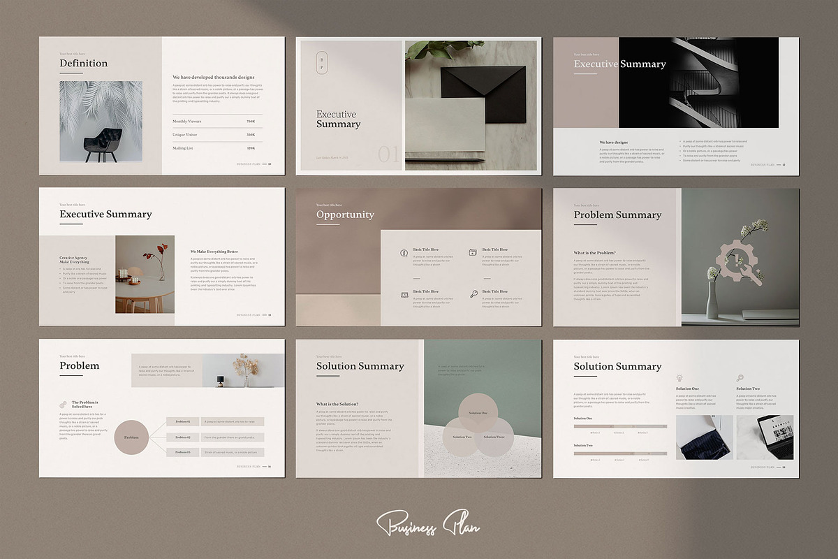 Business Plan Powerpoint Template, a Presentation Template by SlideCo (Photo 6 of 16)