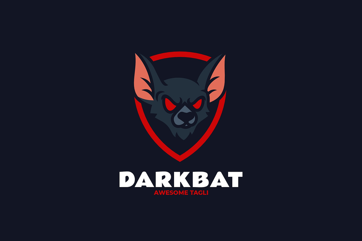 Mascot Modern Bat Logo Design, a Branding & Logo Template by Artnivora.Std