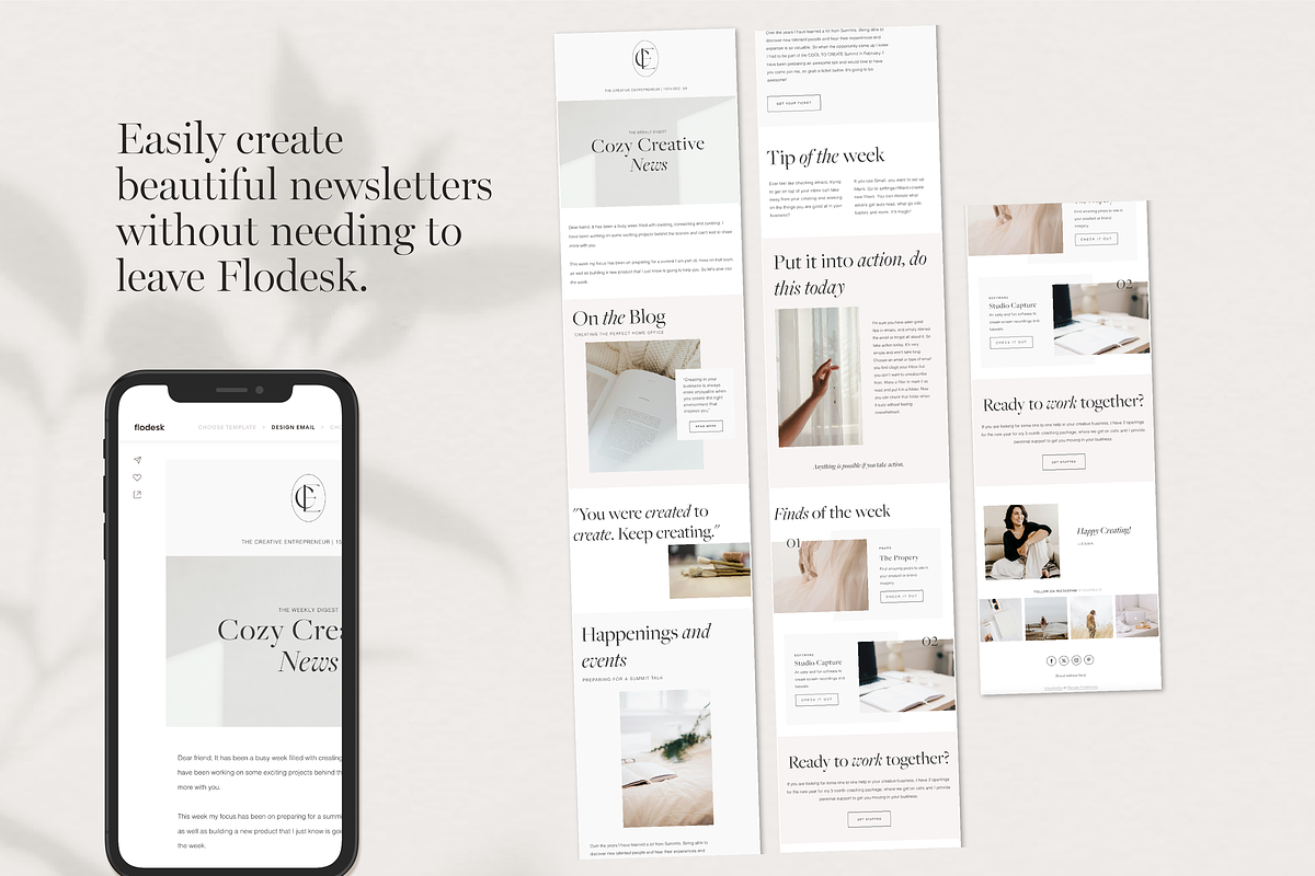 Flodesk Email Newsletter Template, an Email Template by Tabitha Emma (Photo 2 of 7)