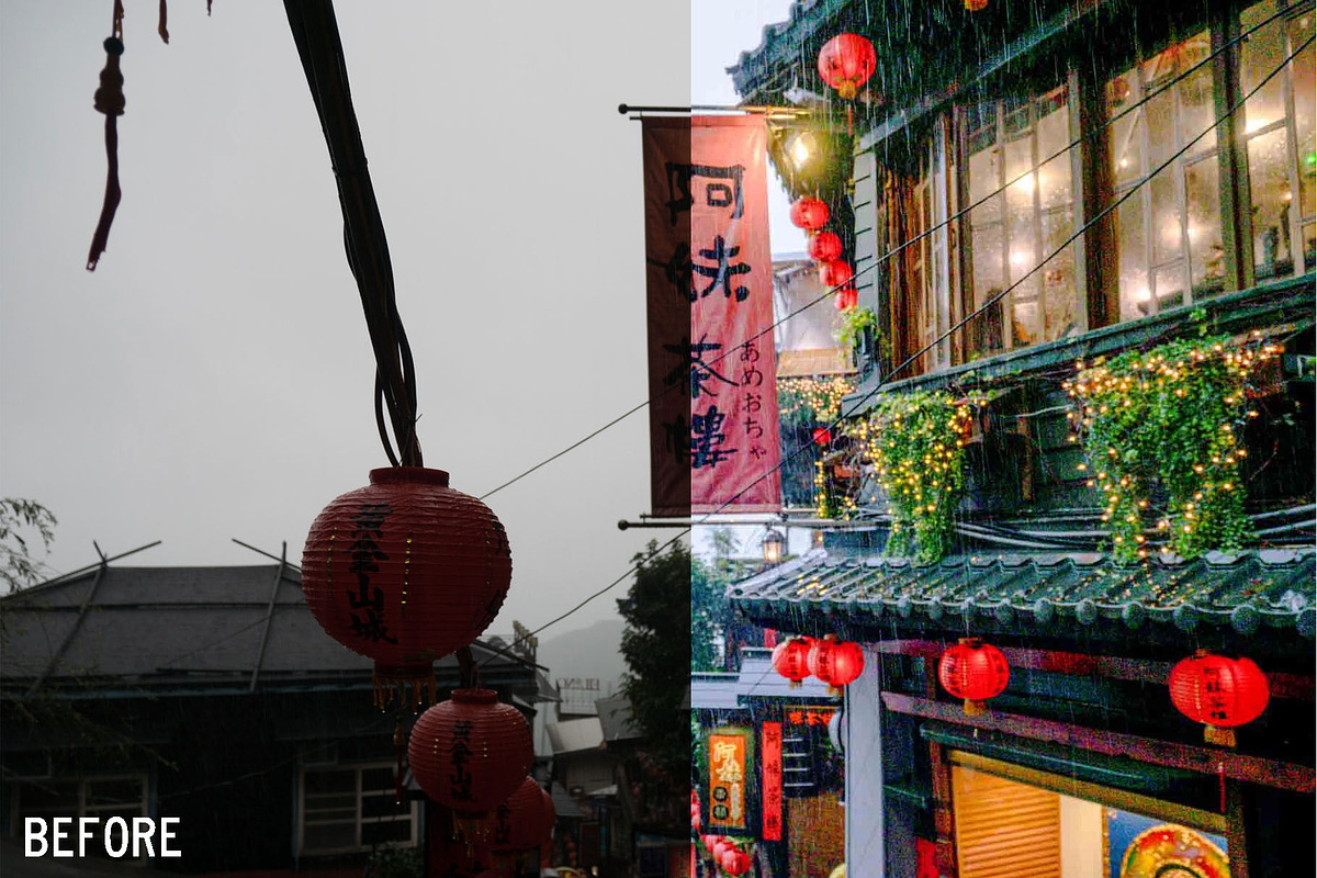 Jiufen Rain Lightroom Preset, an Action Add-On by Laugh Travel Eat (Photo 2 of 4)