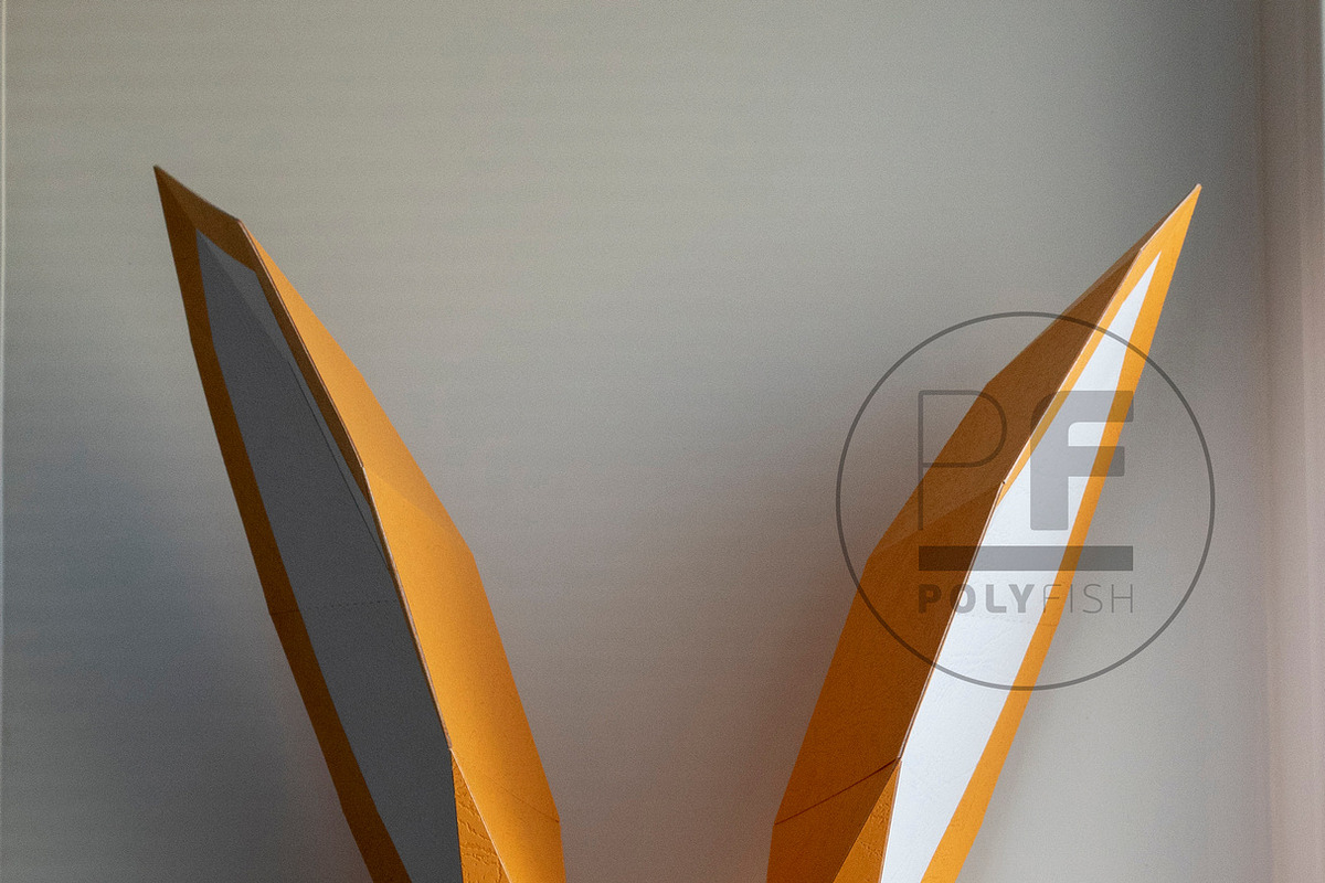 DIY Rabbit head 3D model template, a Graphic by PolyFish (Photo 2 of 5)