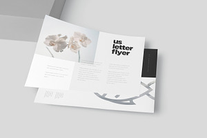 US Letter Landscape Flyer Mockups