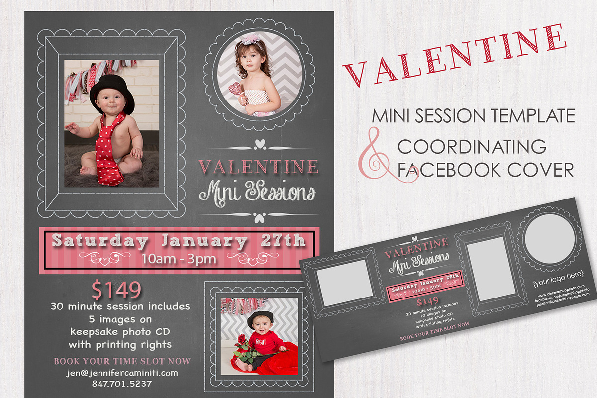 Chalk Valentine Mini Photo Session, an Email Template by Jennifer Caminiti