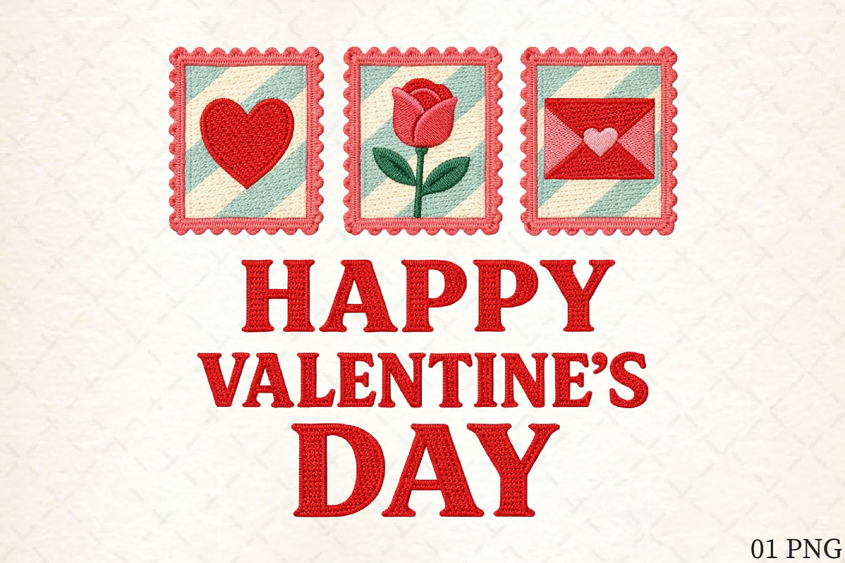 Faux Crochet Happy Valentine's Day, an Illustration by Libby Wishes (Photo 1 of 6)