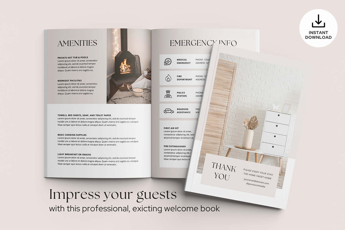 Airbnb Welcome Book Template, a Magazine Template by ShopRShop (Photo 8 of 9)
