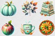 Mint Fresh Green Autumn Clipart, an Illustration by Black Bird Studio (Thumbnail 4 of 6)