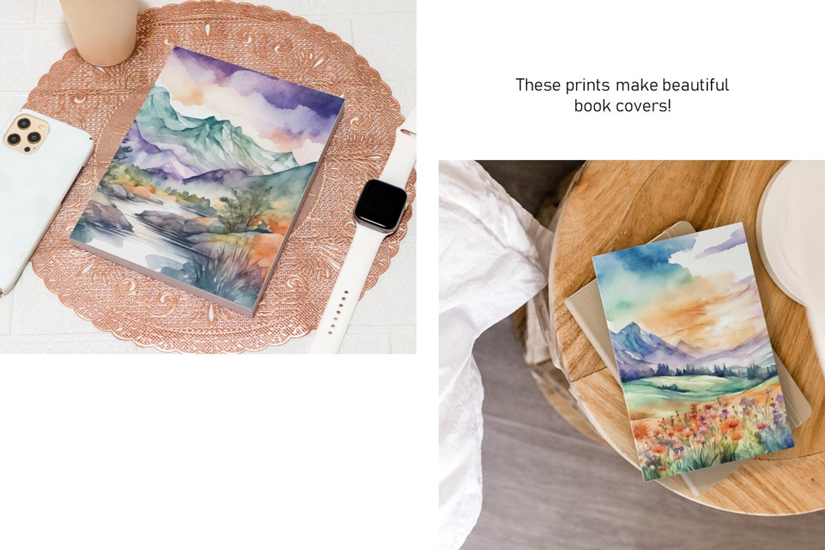 Watercolor Mountain Landscapes Set 5, a Decorative Illustration by Kat's Artful Creations (Photo 10 of 10)