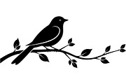 Birds on Branch Vector Collection, a Decorative Illustration by Designer_Momina (Thumbnail 2 of 21)