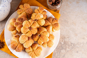 Pumpkin spice pumpkin shaped buns, a Food & Drink Photo by Rimma