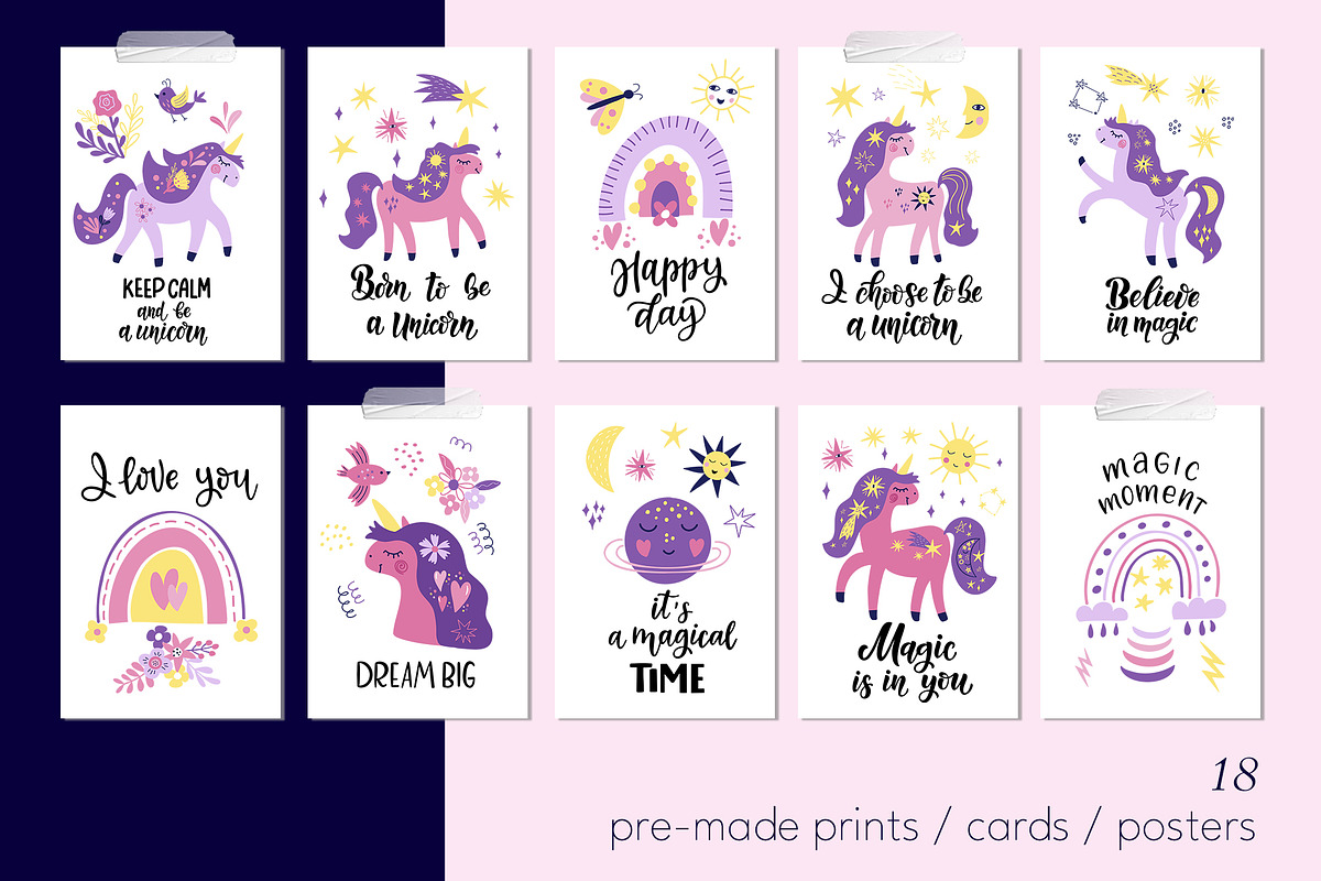 Unicorn - magic collection, a Graphic by rinaletters (Photo 4 of 14)