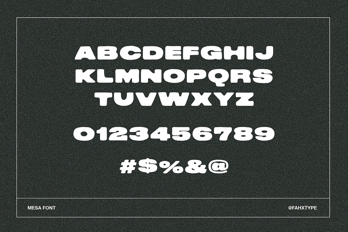 Mesa -Wide Bold Sans Serif Hand Made, a Sans Serif Font by Swatch Supply (Photo 2 of 8)