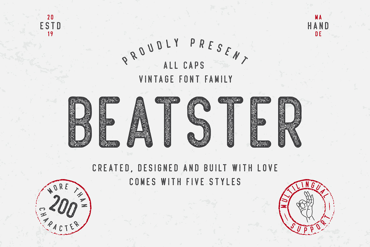 Beatster | With Extra, a Sans Serif Font by MuSan (Photo 1 of 8)