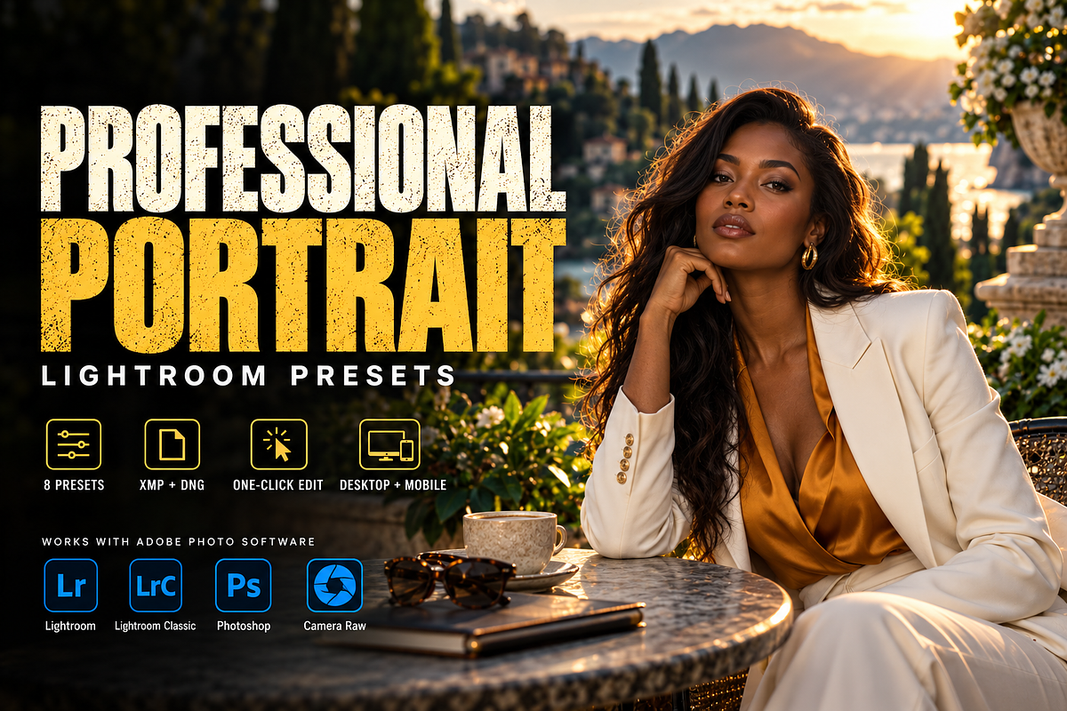 Professional Portrait Photo Presets, a Preset Add-On by AAA Presets (Photo 1 of 21)