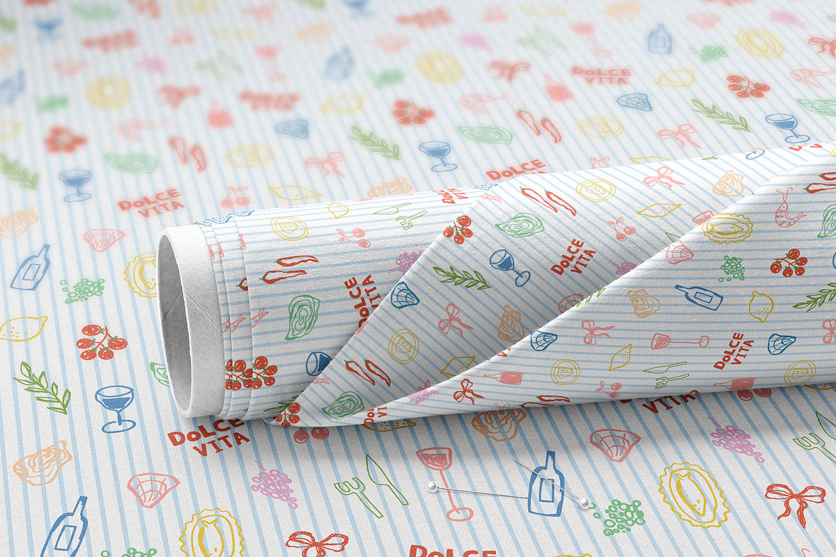 Italian summer - Dolce Vita pattern, a Pattern Graphic by Tani Kuzminka (Photo 4 of 29)