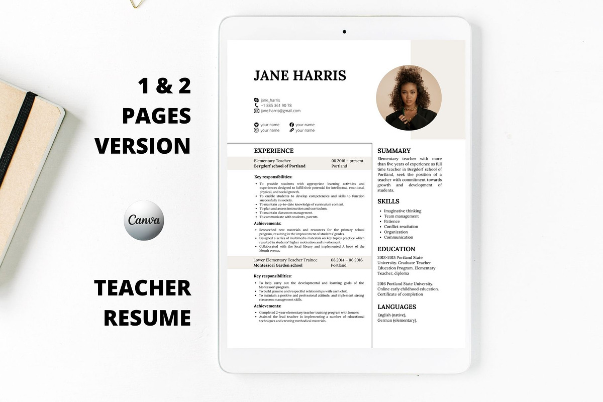 Teacher Resume|CV + Cover letter, a Resume Template by MediaKitTemplates (Photo 6 of 9)