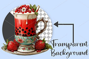 Whimsical Summer Strawberry Clipart, a Seasonal Illustration by Canvas Craft (Thumbnail 2 of 7)
