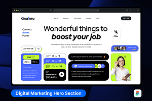 Digital Marketing Hero Header, a Templates & Theme by SquidPixey