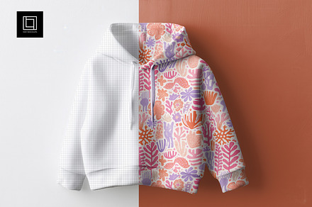 Kids Winter Hooded Sweatshirt Mockup, a Hoody Mockup by 1001 mockups
