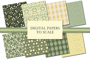 William Morris Style Patterns - Sage, a Pattern Graphic by RachelStudio (Thumbnail 6 of 10)