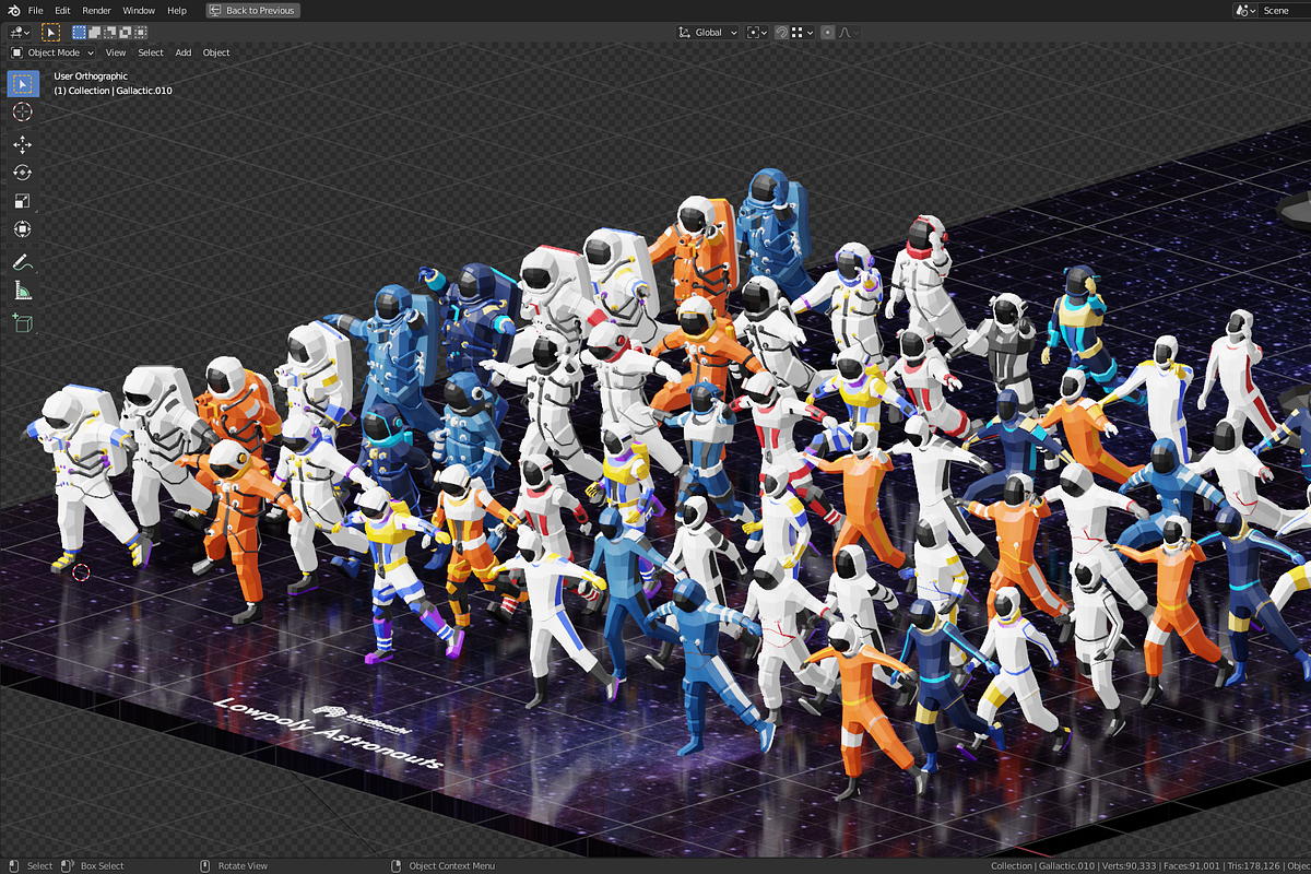 Low Poly Astronauts, a Characters & Person 3D Model by Studio Ochi (Photo 5 of 11)