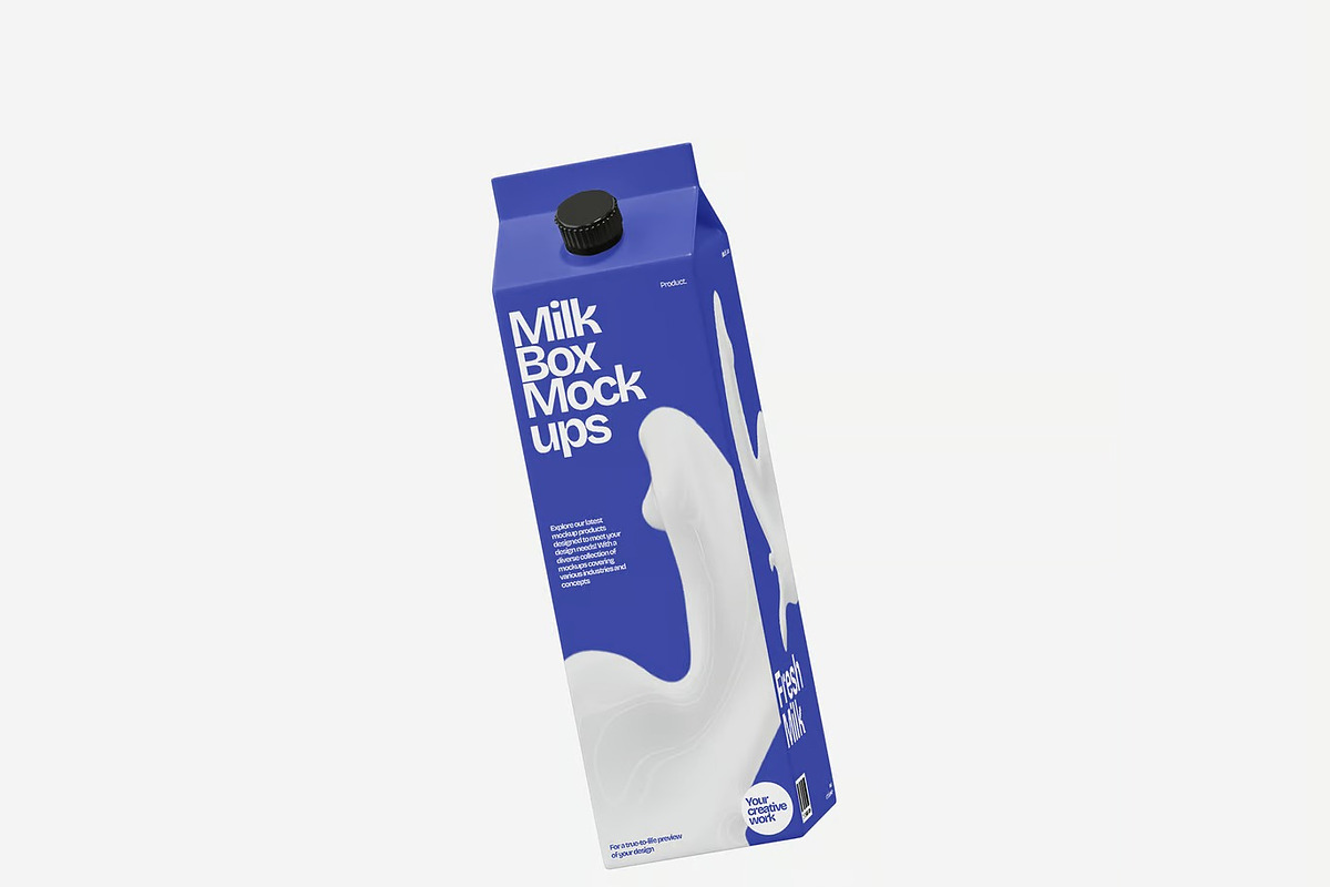 Milk Package Mokcup, an Advertising Mockup by renderstockmarket (Photo 3 of 4)