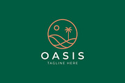 Oasis Logo Desert Dune Palm Dates, a Branding & Logo Template by Signatoro (Thumbnail 1 of 3)
