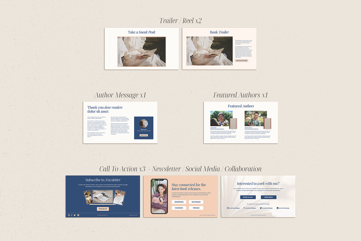Author Website Canva Template, a Landing Page Template by Creatif Foundry (Photo 7 of 9)