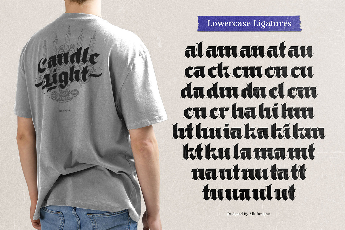 Black Obesity Blackletter Font, a Blackletter Font by alit design (Photo 12 of 17)