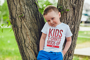 Kids T-Shirt Mock-Up Vol 1, a Shirt Mockup by Freeman Studio (Thumbnail 9 of 10)