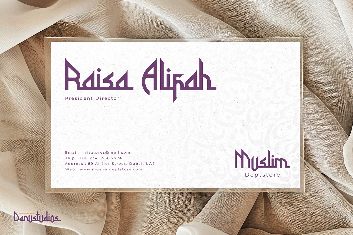 Salafushalih | Modern Arabic Font, a Script Font by Denustudios (Photo 6 of 12)