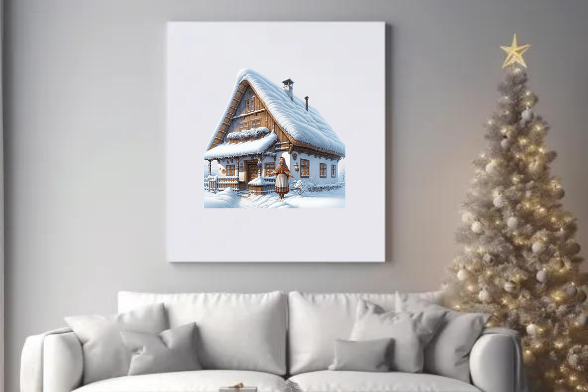 CZECH VINTAGE WINTER VILLAGE CLIPART, a Person Illustration by Daring Digies (Photo 7 of 8)