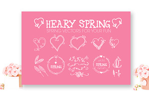 Vector Spring Hearts