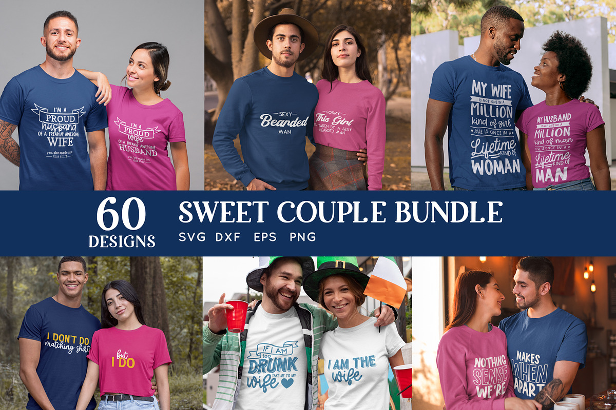 Couple matching shirts svg bundle, an Object Graphic by Peachycottoncandy (Photo 1 of 4)