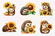 Autumn Hedgehog Clipart, an Illustration by CreationArt (Thumbnail 2 of 5)