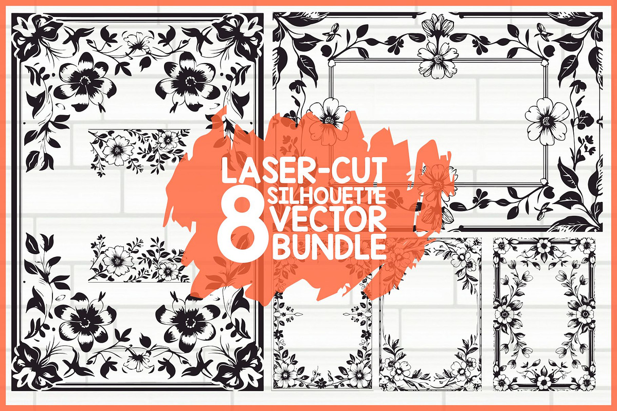 Ornate Floral Vector Frames Bundle, an Illustration by Artivon (Photo 1 of 9)