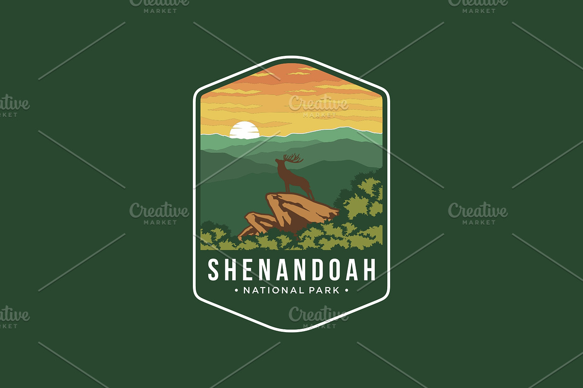 Shenandoah National Park Emblem Logo, a Branding & Logo Template by swarnstudio