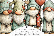 Whimsical Valentine Gnome Clipart, an Illustration by Designking (Thumbnail 1 of 5)