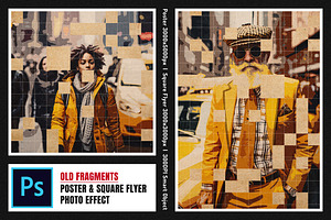 Old Fragments Square, Poster Effect